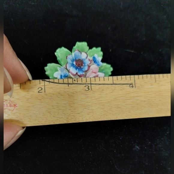 Vintage* 50s Royal Adderley Floral Brooch - Picture 5 of 5